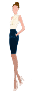 illustration of classical lady